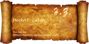 Hechtl Zalán névjegykártya